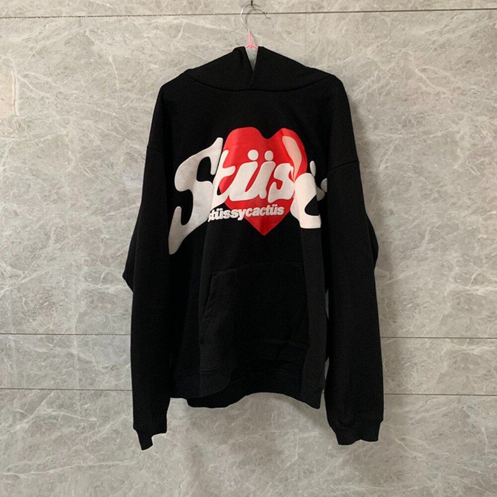 Stussy X Cpfm Black Cotton Heart Hoodie